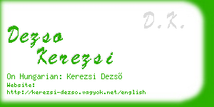 dezso kerezsi business card